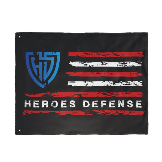 Heroes Defense Double-Sided Flag — Distressed American Shield
