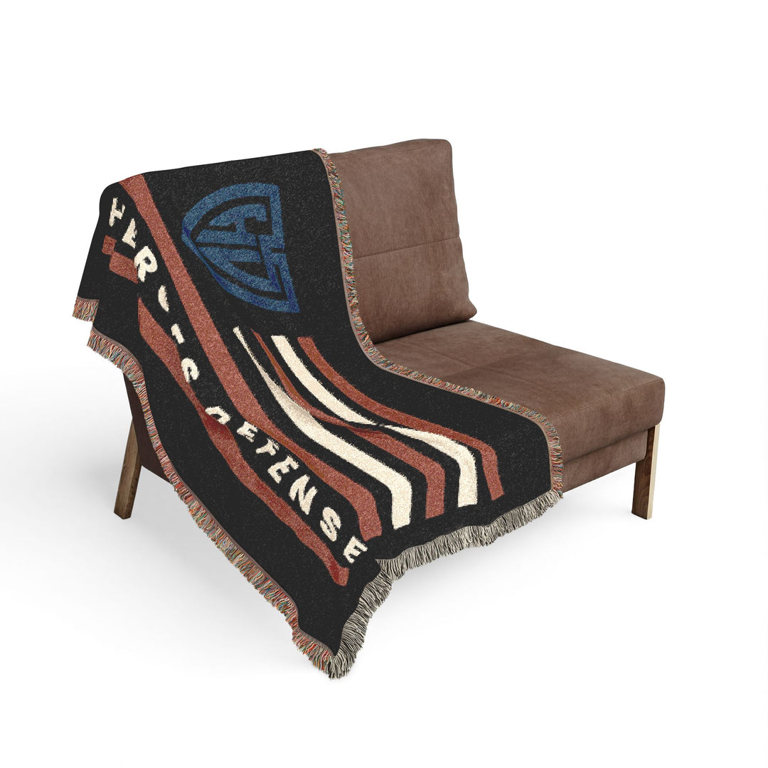 Heroes Defense Flag Woven Blanket