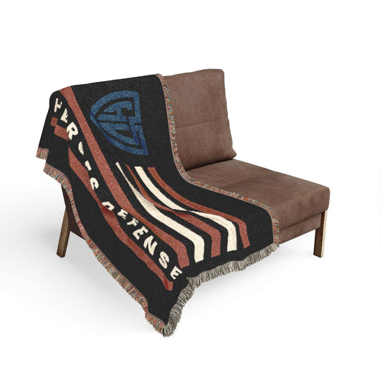 Heroes Defense Flag Woven Blanket