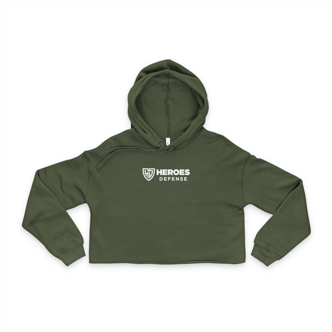Minimalist Cropped Hoodie - Heroes Defense