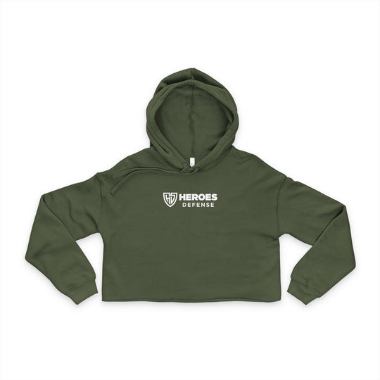 Minimalist Cropped Hoodie - Heroes Defense