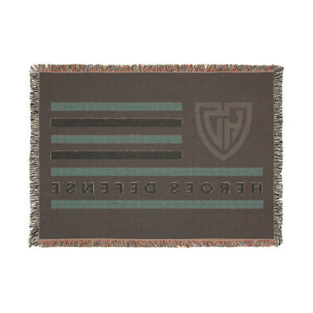 Heroes Defense Flag Woven Blanket
