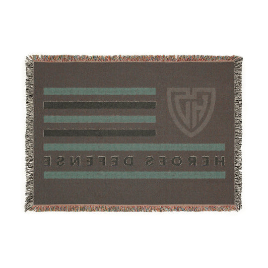 Heroes Defense Flag Woven Blanket