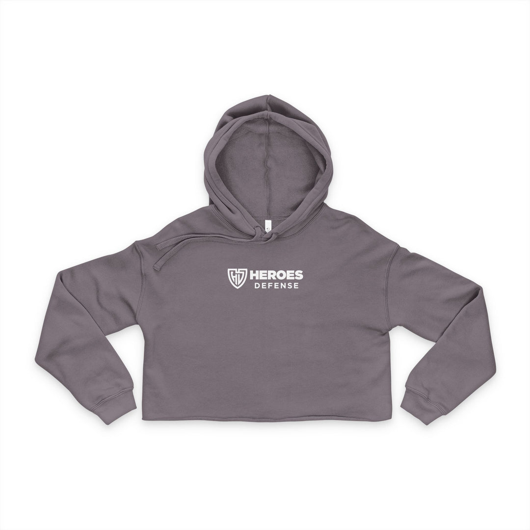 Minimalist Cropped Hoodie - Heroes Defense