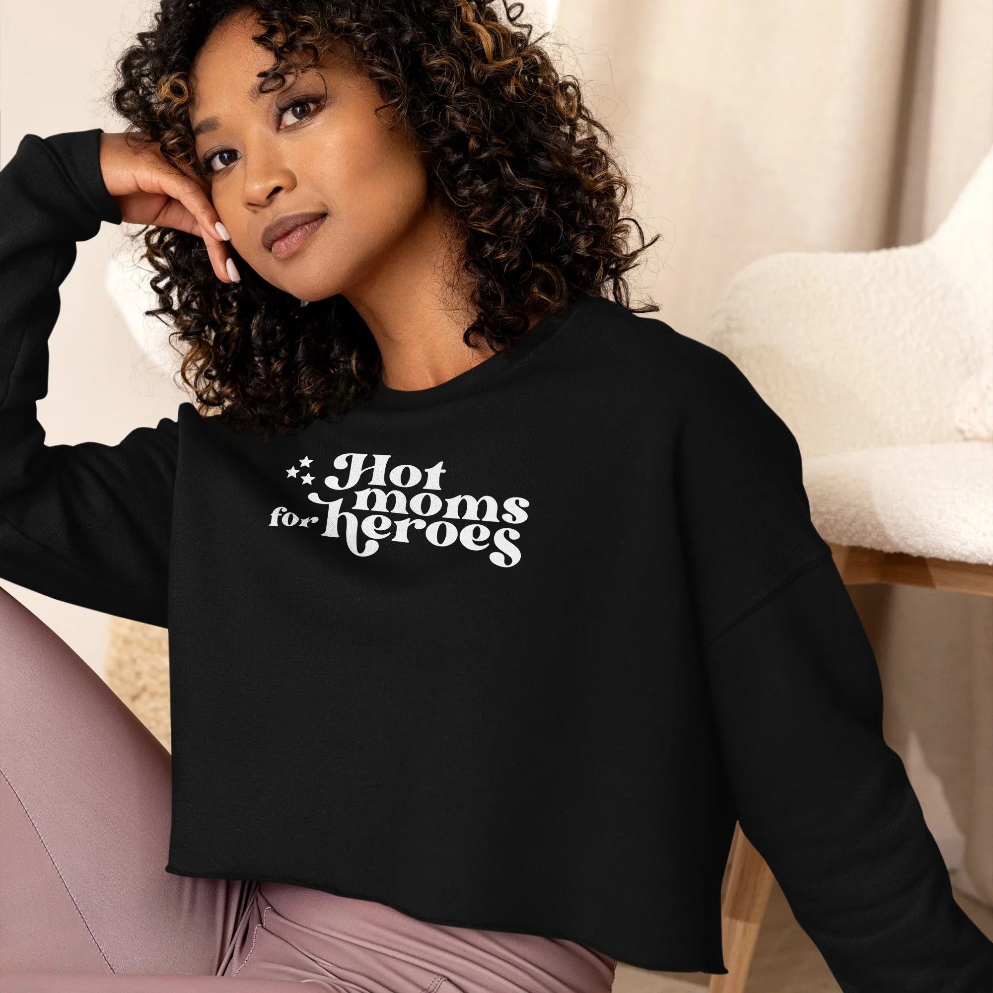 Crop Crewneck Sweatshirt - Heroes Defense